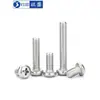 Tornillo de Acero Inoxidable 304 Cabeza Redonda Tornillo Cabeza Plana Phillips Tornillo de Máquina Cabeza Redonda Rosca Métrica Pequeño Tornillo M2M4M5M6