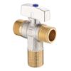 Válvula de ângulo de três vias de grande fluxo, uma entrada e duas saídas, de latão, totalmente aberta, aquecedor de água fria a gás espesso, válvula de esfera multifuncional para vaso sanitário
