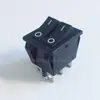 Interruptor de Encendido de Ojo de Gato Doble en Forma de Barco KCD3 de 6 Pines Doble Punto Plateado Interruptor Basculante de Alta Configuración