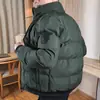 Roupa Externa Masculina de Algodão 2024 Inverno Quente Casual Gola Alta Jaqueta de Algodão Espessa Tamanho Grande Estilo K Nova Roupa Externa de Algodão para Homens