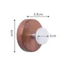 Gancho fuerte sin costuras de nogal negro transfronterizo sin perforaciones para parte trasera de puerta, porche, baño, pared de cocina, gancho para abrigos y sombreros