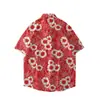 Camisa Floral Tendência Estilo Havaiano Manga Curta Masculina Verão Estampada Lapela Camisa Masculina Praia Casual Estampa Completa
