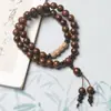 Pulsera Doble Círculo de Sándalo Verde 0.8 Semilla de Pasión DIY Pulsera de Cuentas de Buda de Sándalo Dorado Sándalo Rojo Sándalo para Hombres y Mujeres