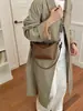 Colección Otoño 2026: Bolso de Hombro Cruzado de Cuero Suave con Textura Tejida de Gama Alta, Bolso de Mujer Versátil y Único al por Mayor
