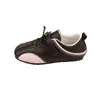 Tênis de Treino Alemão Estilo Trainee~5cm de Altura Aumento de Altura Cetim Velcro Casual Sapatilhas de Ballet Tênis de Corrida Feminino Sapatos Forrest Gump para Primavera e Outono