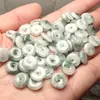 Jadeíta de Grau A de Mianmar com Padrões Florais, Espaçadores de Jade, Acessórios para Pulseira e Colar DIY, Moedas Pequenas de Jade, Pingentes de Paz de Jadeíta Atacado