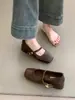 Nuevos zapatos de noche retro de moda 2026 para mujer, con tacón grueso, punta cuadrada, estilo Mary Jane y suela blanda