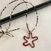 Collar Deslizante con Colgante de Lazo para Mujer, Cadena Decorativa Larga Estilo Coreano para Suéter, Accesorio Versátil de Plata para Camiseta
