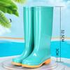 Sapatos de Chuva Femininos de Cano Alto Quatro Estações Algodão Quente Antiderrapante Sapatos Aquáticos Roupa para Dia Chuvoso Sapatos Impermeáveis Botas de Chuva de Cano Médio para Adultos Sapatos de Borracha