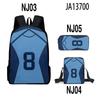 Novo Anime Japonês Blue Lock Periférico Mochila Azul Prisão Escolar Mochila de Estudante Bolsa de Ombro Conjunto de Três Peças