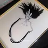 Pasador de Pelo con Borla de Plumas Estilo Bosque, Pinza Lateral de Ala de Ángel Negra, Accesorio de Alto Nivel para Performance, Venta al por Mayor de Accesorios para el Cabello