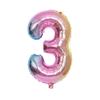 Globo de Película de Aluminio Número Gradiente Rosa Medio de 32 pulgadas Transfronterizo Número Gradiente Arcoíris 0-9 Bola de Papel de Aluminio Decoración de Cumpleaños