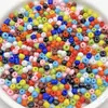 Cuentas de Vidrio de 4 mm Cuentas Pequeñas de Arroz Pulsera de Abalorios Hecha a Mano Collar Accesorios DIY Hechos a Mano Material Accesorios Decorativos Esmerilados