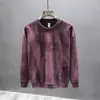 Sudadera de cuello redondo gruesa de marca de moda americana para hombre, otoño 2024, holgada, informal, diseño retro tie-dye