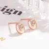 Pendientes Brillantes de Diamante Pequeños en Forma de Frijol para Mujer, Delicados y Exquisitos, Adecuados para el Uso Diario, Nuevo Estilo Popular 2025, Pendientes de Alta Gama
