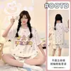 Direto da Fábrica Verão Novo Pijama Feminino Algodão Nuvem Manga Curta Gola Redonda Casual Feminino Solto Desenho Animado Conjunto de Roupa para Casa