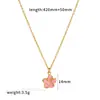 Colar de Flor Gota de Óleo Personalizado Transfronteiriço, Versátil e Estiloso, Corrente de Clavícula em Aço Inoxidável Galvanizado a Vácuo em Ouro 18K para Mulheres