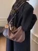 Bolso vintage grande para mujer, nuevo 2026 otoño e invierno, versátil, casual, de hombro y cruzado, bolso tipo empanada de nicho para el día a día