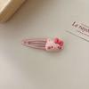 Horquilla para el cabello de corazón para niña, linda, de gatito KT, clip bb, clip para flequillo lateral, clip para cabello suelto, clip para cabello quebrado, accesorios para el cabello de estudiante, tocado