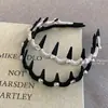Diadema de Perlas Onduladas Versátil de Moda con Dientes Doble Uso Accesorio para el Cabello Temperamento Circonita Pieza para la Cabeza para Lavarse la Cara Pinza para el Cabello de Celebridad de Internet