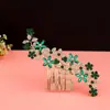 Pente de cabelo elegante e nobre estilo coreano, pente de inserir para adulto, adorno de cabeça com flor de noiva, decoração para fotos de estúdio, acessórios de cabelo de acompanhamento
