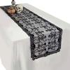 Runner de Mesa y Mantel de Halloween Europeos y Americanos Traje Combinado Mantel de Encaje Negro Telaraña Mantel Runner de Mesa Mantel para Chimenea en stock
