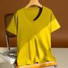 Camiseta de Manga Corta de Algodón de Seda Blanca de Gama Alta para Mujer, Nuevo Estilo Verano 2026, Cuello Redondo, Corte Holgado, Top de Algodón Puro