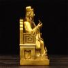 Adorno de Estatua del Emperador Wenchang de Cobre, Estatua de Cobre de la Estrella Wenchang, Artesanía Adorno de Decoración de Escritorio de Adoración en Casa de la Estrella Wenqu