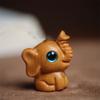 Sándalo verde pequeño elefante auspicioso diy llavero creativo colgante tallado en madera de sándalo rojo colgante cadena para colgar bolsa de teléfono móvil regalo