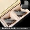 Taza Maestra Flor de Hielo Negra Taza Individual con Diseño de Esmalte Abierto, Taza de Té Personal de Cerámica Kung Fu de Gama Alta para Beber Té