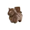 Madera de Árbol de Seda Dorada Consigue Riqueza Rápido Accesorios DIY Llaveros para Teléfono Año del Caballo Zodiaco Caballo Atracción de Riqueza Pequeño Adorno de Escritorio