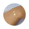 Pulseira de Letras Maiúsculas 26 Letras Nova Transfronteiriça da Amazon Pulseira com Pingente de Placa Redonda Cruzada para Mulheres Presente de Aniversário