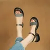 Sandalias Elegantes de Pedrería para Mujer Verano 2026 Nuevas Cómodas Antideslizantes Tacón Grueso Estilo Hada Combinan con Faldas Suela Gruesa Suela Suave Zapatos de Mujer