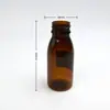 Material de embalaje para botella redonda de hojalata y PET personalizado de fábrica, botella de plástico con tapa de cierre, aceite esencial y muestras cosméticas