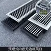 Rejilla de Ventilación de Aire Acondicionado de Aleación de Aluminio/ABS Extendida Ultraestrecha Empotrada Sin Marco Persiana de Retorno de Aire