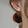 Pendientes Coreanos de Plata de Ley Zircón Estrella de Seis Puntas Clip para Oreja Celebridad de Internet Versátil Moda Clip para Oreja Pendiente de Mujer Tendencia