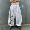 Calça de moletom masculina solta bordada estilo americano, calça esportiva casual estilo europeu e americano, calça masculina de perna reta, simples e versátil