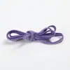 Cordón de zapato de doble capa para hombre y mujer, colorido, seda plateada, deportivo, infantil, elástico, punta redonda, cordón plano, banda elástica para suéter