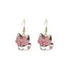 Aretes Divertidos Transfronterizos de Gatito Lindo de Dibujos Animados Aretes Creativos Atmosféricos Aretes de Animales Japoneses y Coreanos Venta al por Mayor Europea y Americana