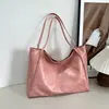 Nova Bolsa Coreana 2025 Bolsa de Mão Grande Feminina Design Retrô Versátil Bolsa Tote Casual de Ombro