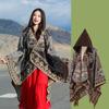 Chal Tejido con Foto de Flor de Xinjiang Xizang Chal Cabo Bufanda con Capucha Venta al por Mayor Punto Escénico Cabo Chal Mujeres