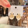 Outono e Inverno Novos Brincos da Moda Elegantes Requintados Micro-Cravados Flor de Quatro Pétalas para Mulheres com Design de Nicho Único Brincos para Mulheres