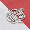 Plata S925 chapada en oro para todo el cuerpo, cuentas espaciadoras tubulares finas brillantes tipo disco, accesorios para pulseras y collares DIY, cuentas sueltas, adornos