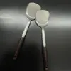 Espátula Pequena com Cabo de Madeira para Uso na Cozinha, Espátula Pequena para Panelas Domésticas, Aço Inoxidável, Resistente a Altas Temperaturas, Conjunto de Cozinha Anti-Queimaduras Atacado