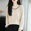 Suéter de Punto Pulóver de Bloques de Color Falsos de Dos Piezas, Capa Base Redonda, Top para Mujer, Nuevo Color Otoño 2026