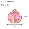 Accesorios de Aleación para Joyería DIY Rosa Día de San Valentín Corazón Corazón de Melocotón con Forma de Collar Pendientes Pulsera Llavero Colgante