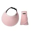 Chapéu de Sol Feminino 2024 Novo Chapéu de Sol Resistente a UV de Topo Aberto Verão Chapéu de Sol para o Rosto