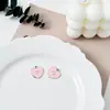 Acessórios de Joia Colar Pingente DIY Brincos Brincos Flor Rosa Coração de Amor Gotejamento de Óleo Vintage 520