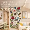 Adesivo de parede quadro de feltro de desenho animado sem furar parede de fotos versão vertical quadro de fundo decorativo para sala de estar quarto de criança escritório macio