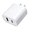 Cargador Gushi de 20W con Doble Puerto A+C Multi-Protocolo Adecuado para Teléfonos Android Samsung Cabezal de Carga 9V2A con Certificación 3C